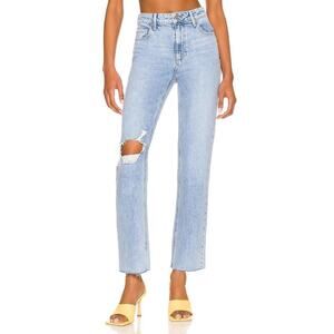PAIGE Stella Straight Jeans in Gnarly Destructed Size 28